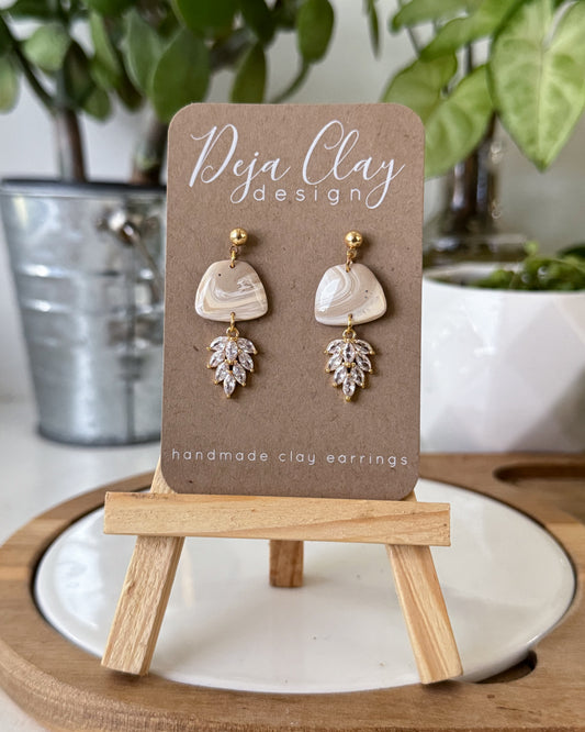 Maisie | Sandstone | Elegant Dangle Earrings