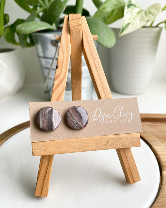 Clay Studs | Neutrals | Round