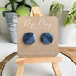 Clay Studs | Navy | Round