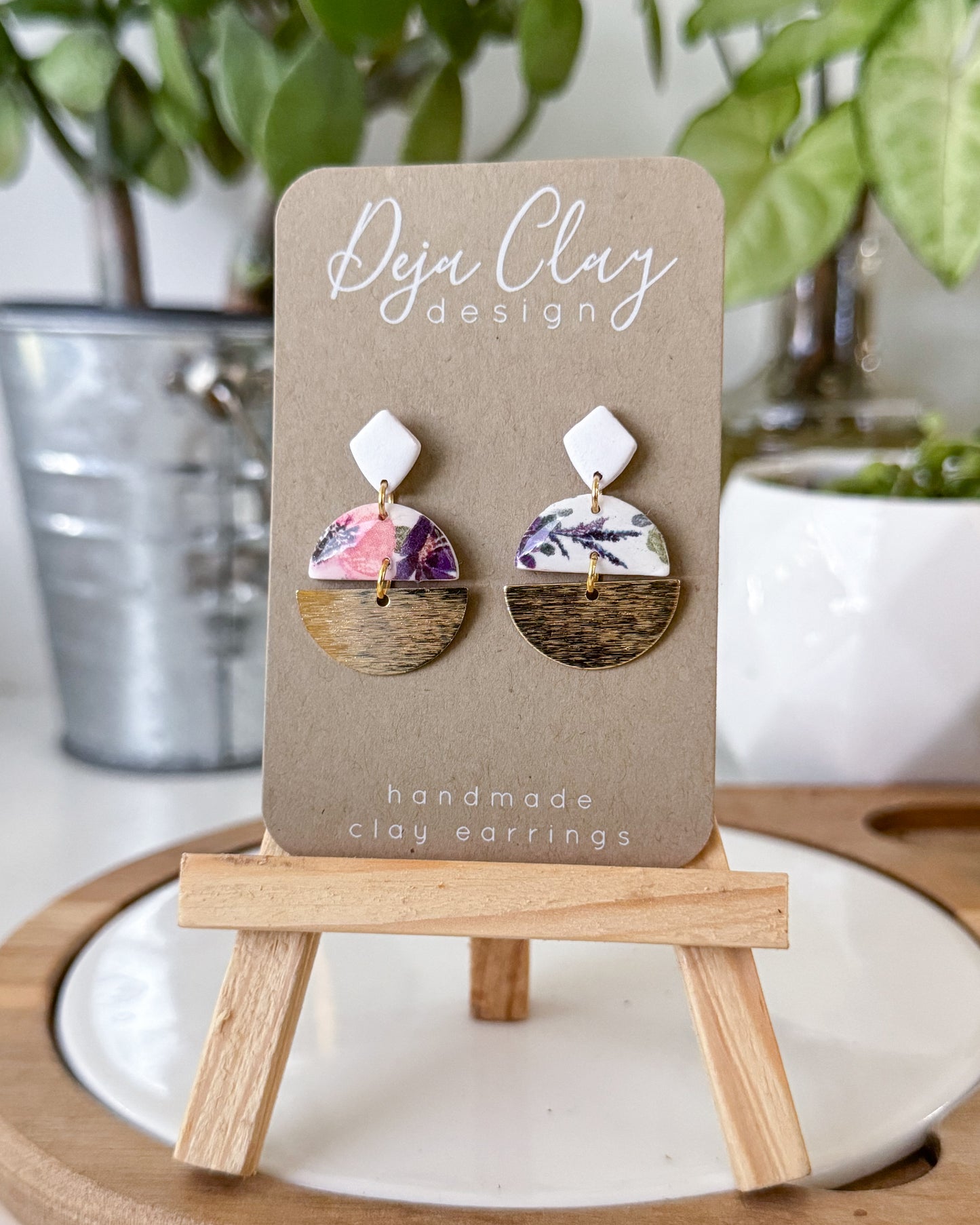 Kylie | Floral Pattern | Dangle Earrings
